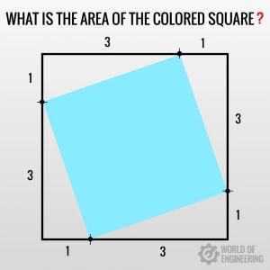 [Puzzle] What Is The Area Of The Colored Square?