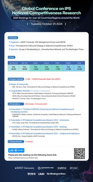 2024 Global Conference on IPS National Competitive Research on 29 October