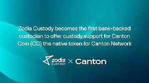Zodia Custody Joins Canton Foundation as First Bank-Backed Custodian to Support Canton Coin