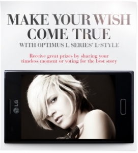 LG to Make Wishes Come True thorough FB Event in Celebration of the Optimus Series